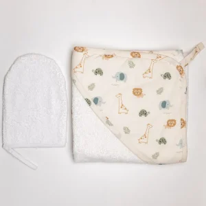 Μπουρνούζι- Safari ζωάκια εκρού